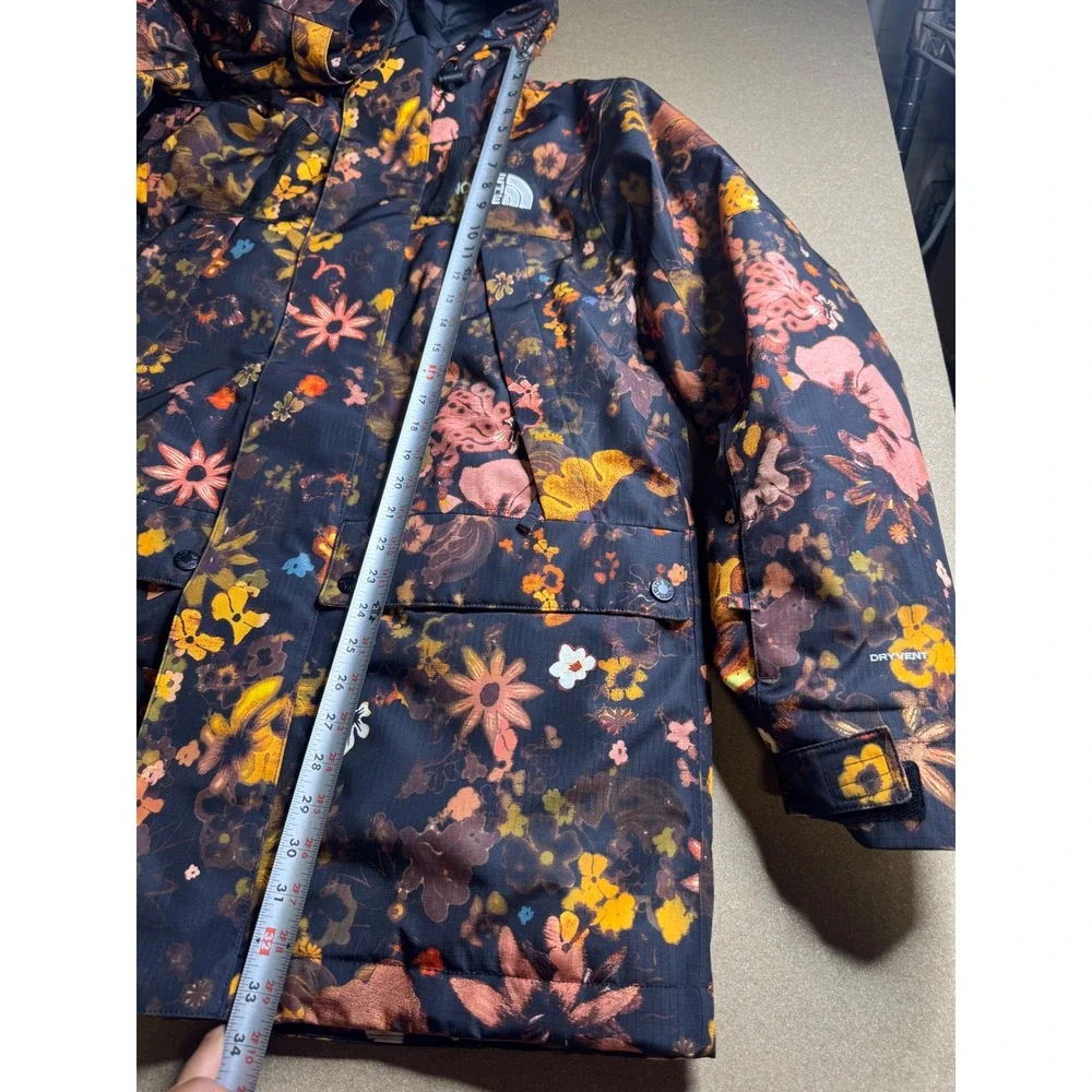 The North Face Mens DryVent Floral Insulated Parka Jacket Hooded Multi Color M